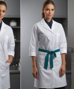 Waterproof Lab Coat Small White