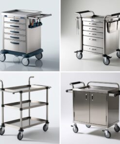 white medical trolley