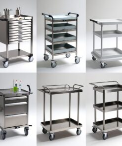 white medical trolley