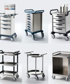 4-drawer equipment trolley