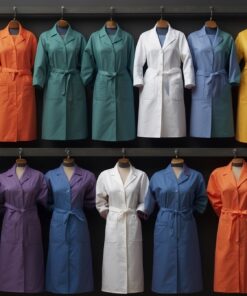tan lab coat