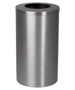 Stainless Steel Litter Bin - Jumbo - Mall Bin - Includes Bag Holder - 480 �� x 700 (H) mm - PREMB01SS