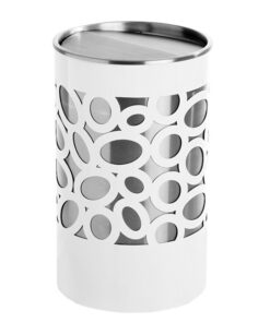 Steel Litter Bin - Jumbo - Nucleus - Lid With Full Swivel - 460 �� x 700 (H) mm - White - NUCJ001WH