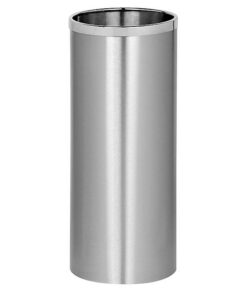 Stainless Steel Litter Bin - Free Standing - 240 �� x 600 (H) mm - Brushed Finish - 781SS