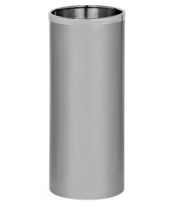 Steel Litter Bin - Free Standing - 240 �� x 600 (H) mm - Silver - 781SI