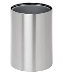 Steel Litter Bin - Wide - No Lid or Liner - Solid - 400 �� x 600 (H) mm - Stainless Steel - 765SS