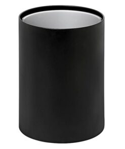 Steel Litter Bin - Wide - No Lid or Liner - Solid - 400 �� x 600 (H) mm - Black - 765BL