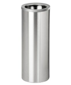 Stainless Steel Litter Bin - Solid - Rim Lid - 240 �� x 600 (H) mm - Brushed Finish - 722SS