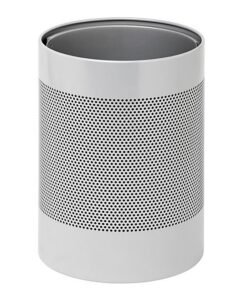 Steel Litter Bin - Wide - No Lid or Liner - Perforated - 400 �� x 600 (H) mm - Silver - 630SI