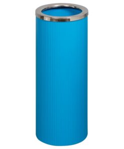Steel Litter Bin - Fluted - With Rim Lid - 240 �� x 600 (H) mm - Colour Options - 527BE