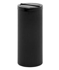 Steel Waste Paper Bin - Fluted - With Flip-top Lid - 240 �� x 600 (H) mm - Colour Options - 525BL