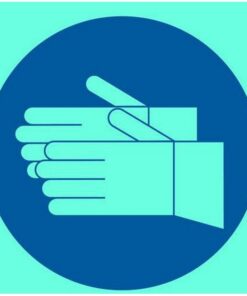 Photoluminescent Sign - Hand Protection - 190 x 190mm - SIGNPHP190