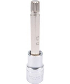 Spline Bit Socket - Chrome Vanadium - 1/2" Connector - Long - M10 x 100mm - YT-04353