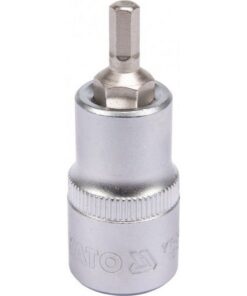 Hex Bit Socket - Chrome Vanadium - 1/2" Connector - Standard Length - HEX 5 x 50mm - YT-04381