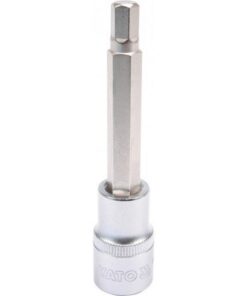 Hex Bit Socket - Chrome Vanadium - 1/2" Connector - Long - HEX 8 x 100mm - YT-04394