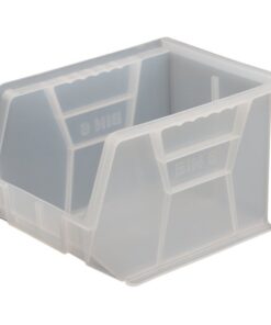 Stack & Hang Parts Storage Bin - Small Plastic Container - Size 6 - 28 x 21 x 18 cm - Clear - BIN-6-CLEAR