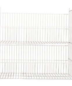 Steel Stacking Basket - White - 88 x 40 x 40 cm - Pack of 2