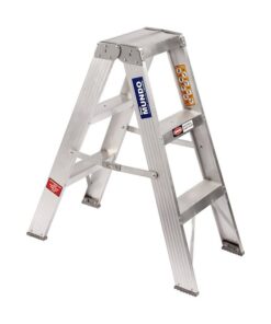 Aluminium Step Ladder - Double Sided - Heavy Duty Industrial - 3-Step - 0.9m