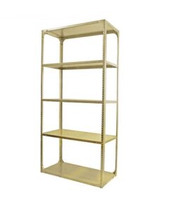 Bolted Shelving Steel Bay 5 Shelves - Uni-Angle - Five Shelf Kit - Painted - 335.3 x 91.4 x 38.1 cm