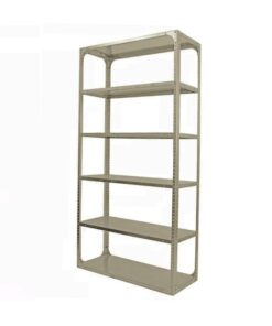 Bolted Shelving Steel Bay 6 Shelves - Uni-Angle - Six Shelf Kit - Painted - 335.3 x 91.4 x 61 cm