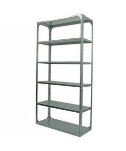 Bolted Shelving Steel Bay 6 Shelves - Uni-Angle - Six Shelf Kit - Galvanised - 304.8 x 91.4 x 91.4 cm