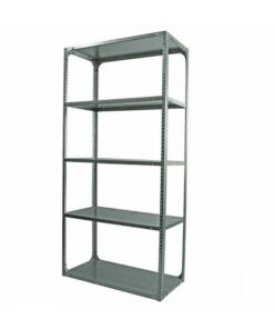 Bolted Shelving Steel Bay 5 Shelves - Uni-Angle - Five Shelf Kit - Galvanised - 304.8 x 91.4 x 76.2 cm