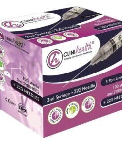 Syringe 3ml plus 22g needle Clinihealth – 100s