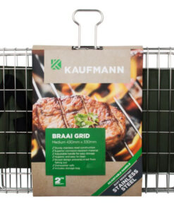 Kaufmann Braai Grid Adjustable S/Steel Box Med
