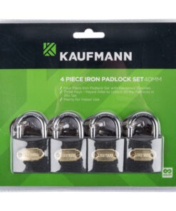 Kaufmann Steel Lock Set 4 Pc 40Mm