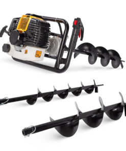 Power Plus Soil Auger 52Cc 1.4Kw (3 Attachments Included)