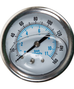 Speroni Gauge Pres Oil 60Mm 0-11Bar S/S Back Entry