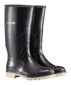 Wayne Gumboot Mens Knee L Black/Ivory Size 9