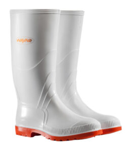 Wayne Gumboot Mens Knee L White/Red Size 12